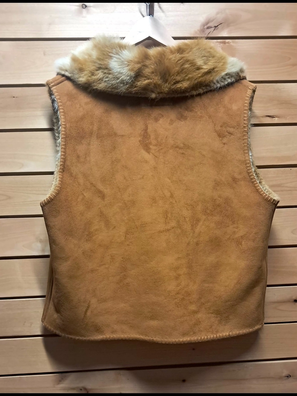 Vintage County Clothing Co Cheyenne Collection Faux Suede Fur Vest XL Canada - Picture 2 of 6